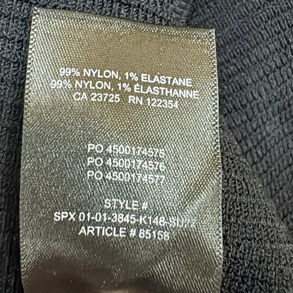 Babaton Black Ribbed Stretch Knit Crop Top Tank Cami Large Minimalist NWT - Picture 3 of 5